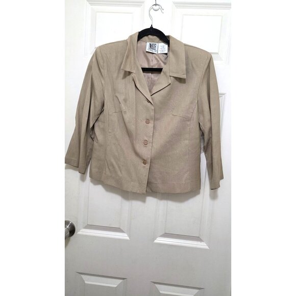VTG Mixed Blues Women's Beige Two-Piece Pant Suit Professional Offices Size 11 C - Picture 5 of 8